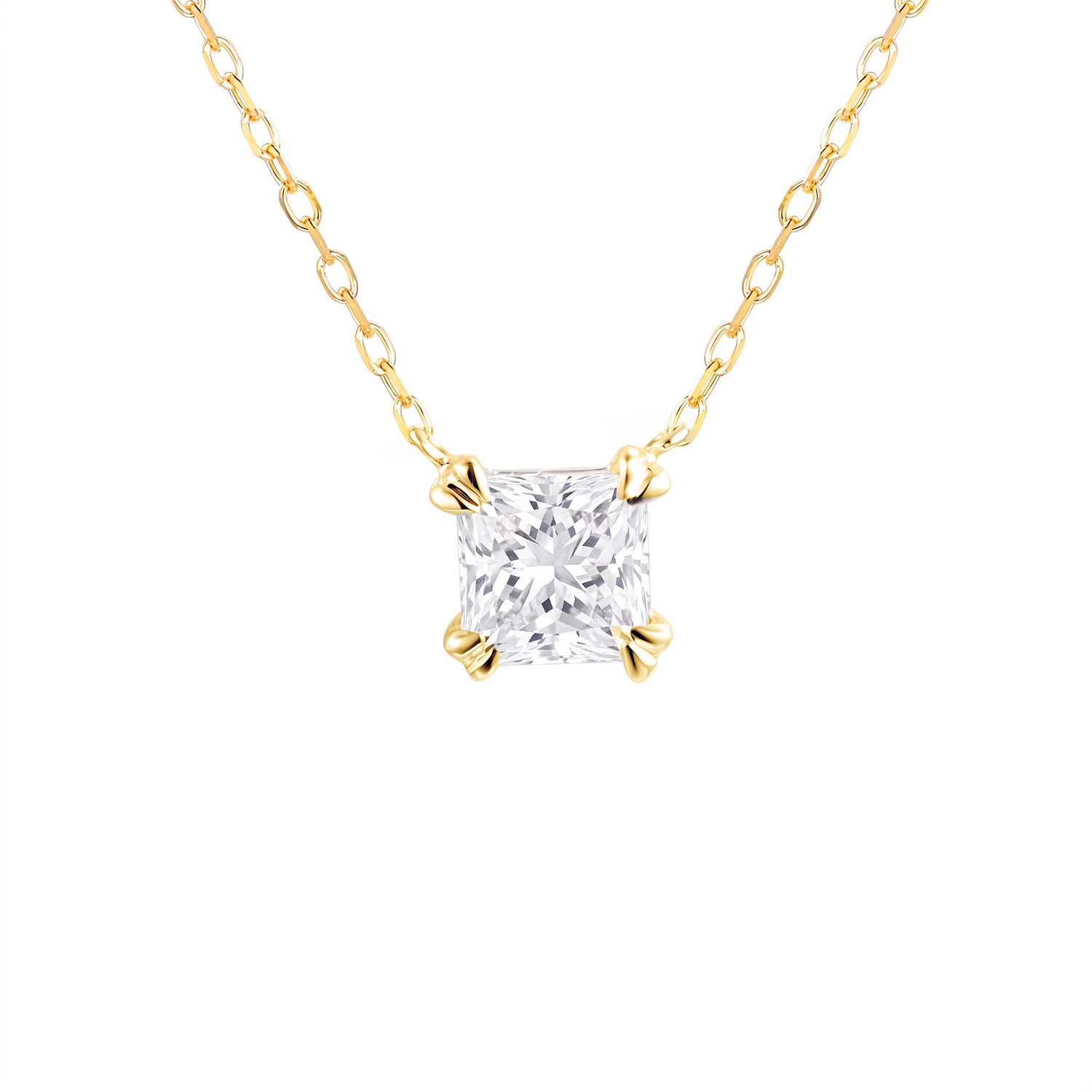 Kolia z diamentem laboratoryjnym